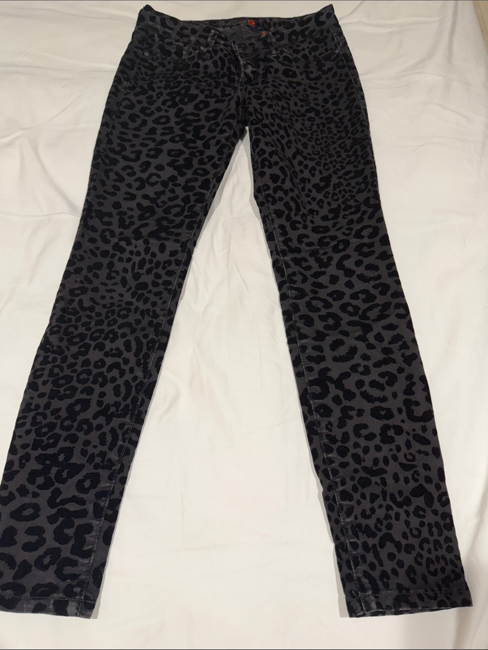 G by Guess Black and Gray Leopard Print Skinny Jeans